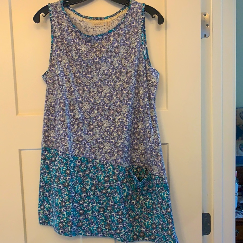 Logo tunic asymmetrical tank